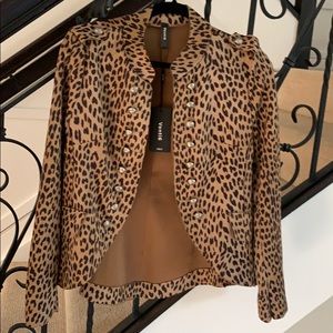 leopard print military jacket